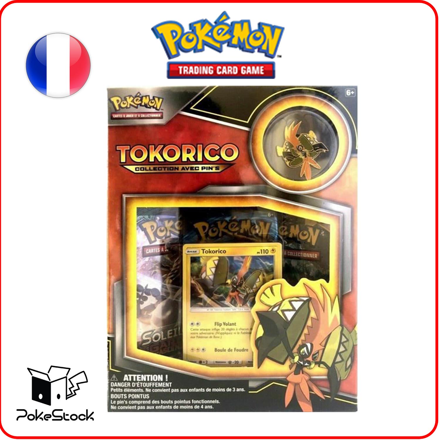 BOITE METAL POKEBOX De Booster Carte Pokemon Tokorico Gx 170 Pv Soleil Et  Lune EUR 29,99 - PicClick FR